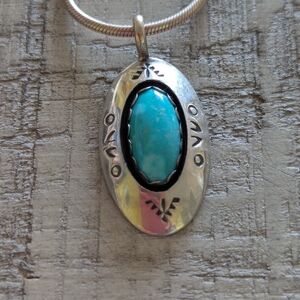 Navajo Native American Turquoise  Pendant